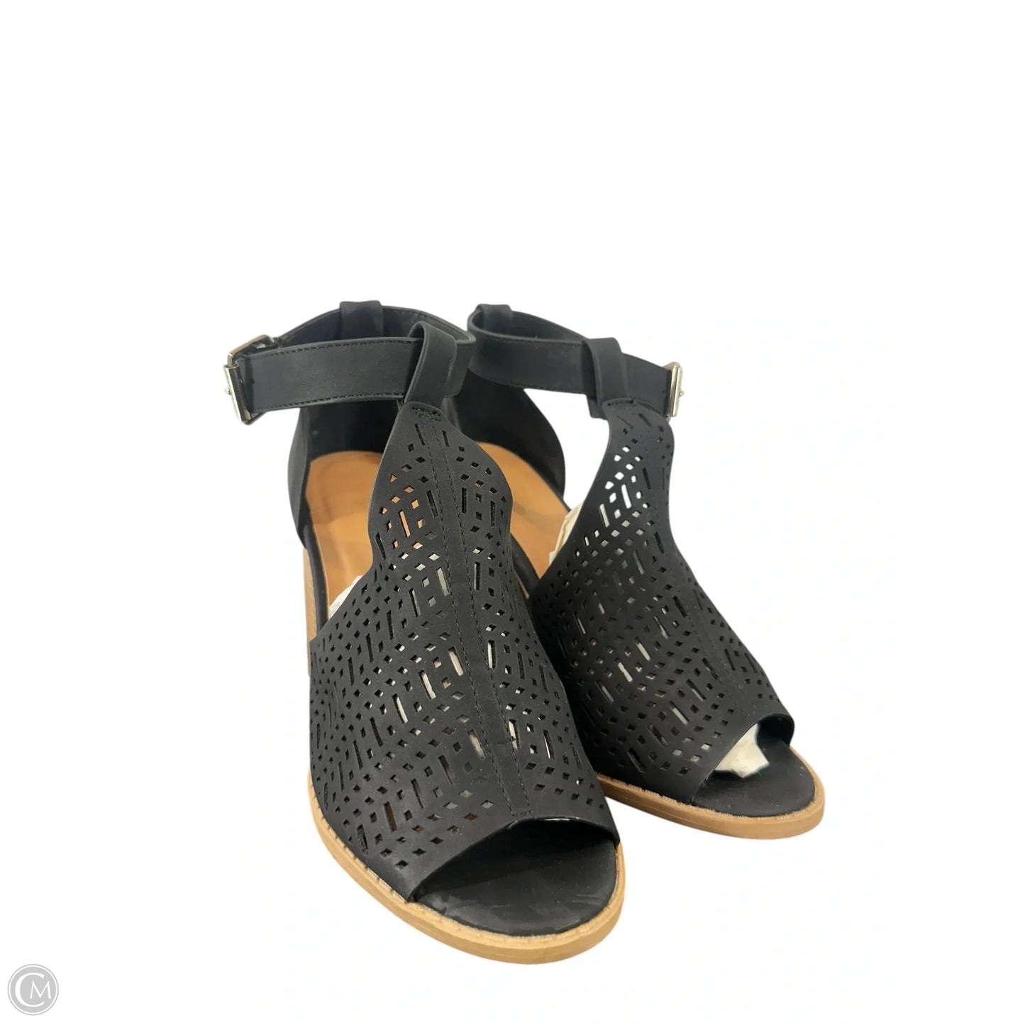 Sandals Heels Block By Qupid In Black, Size: 6