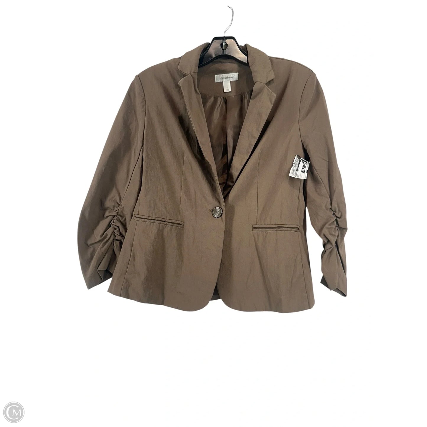 Blouse 3/4 Sleeve By Dressbarn In Brown, Size: S