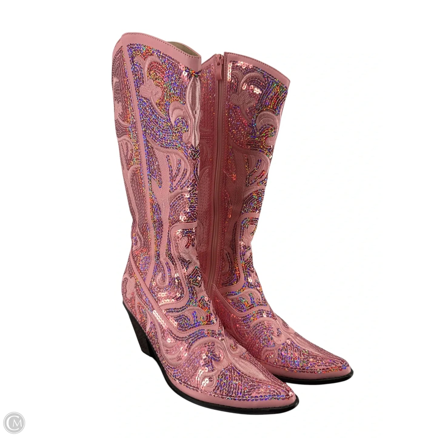 Boots Western By Clothes Mentor In Pink, Size: 8