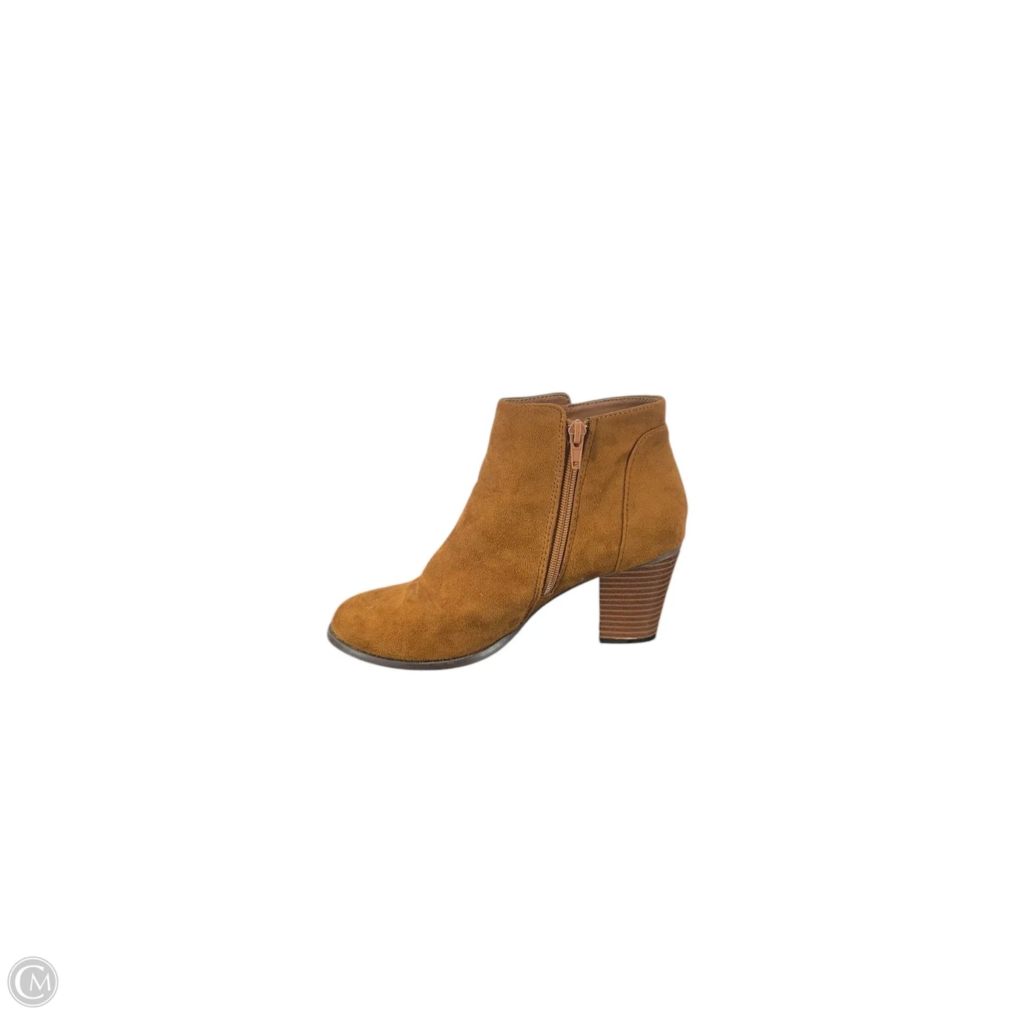 Boots Ankle Heels By Rue 21 In Tan, Size: 7