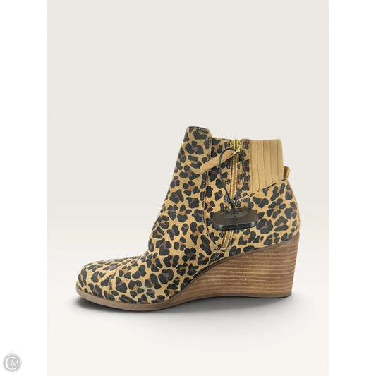 Boots Ankle Heels By Toms In Leopard Print, Size: 8