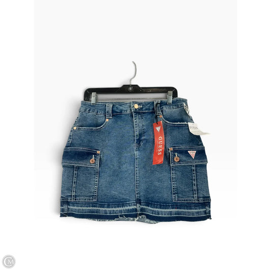 Skirt Mini & Short By Guess In Blue Denim, Size: 8