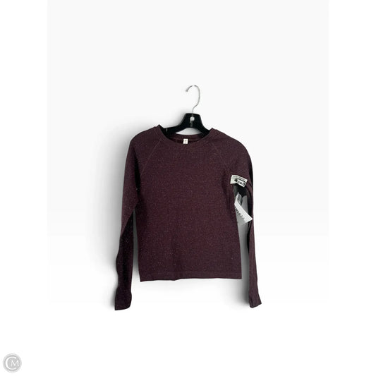 Athletic Top Long Sleeve Crewneck By Athleta In Purple, Size: S