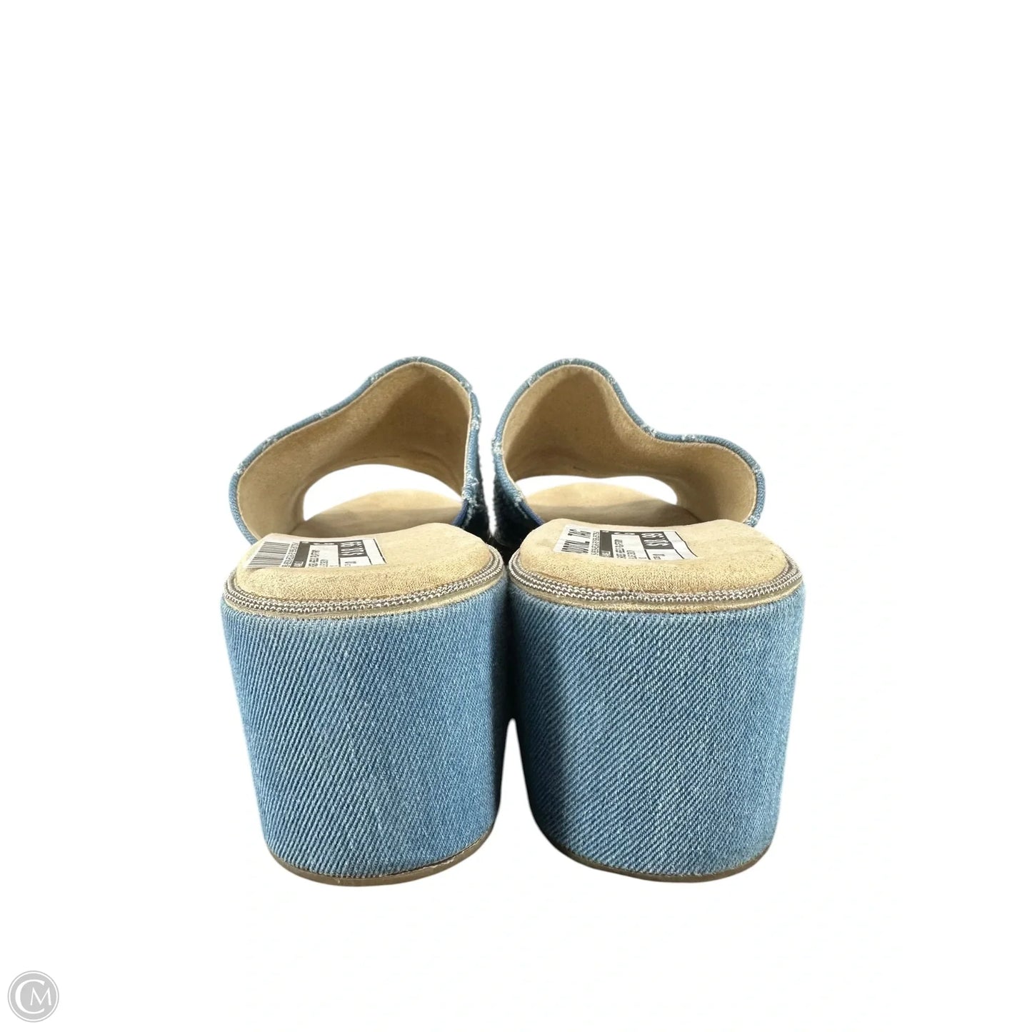 Shoes Heels Platform By Vaneli In Blue Denim, Size: 10