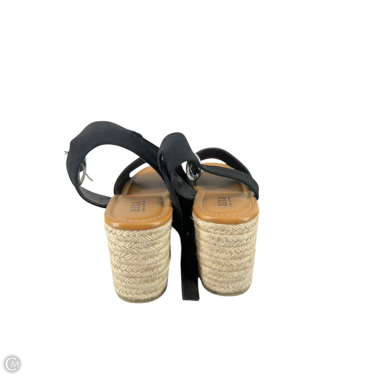 Shoes Heels Wedge By Ana In Black, Size: 9