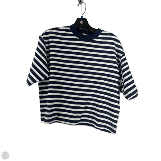 Top Short Sleeve By Madewell In Striped Pattern, Size: Xxs