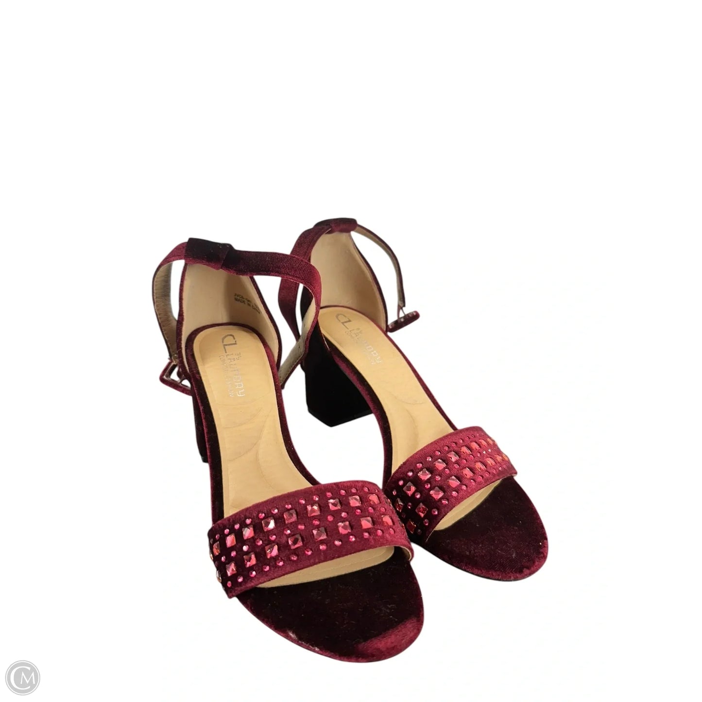 Shoes Heels Block By Clothes Mentor In Maroon, Size: 6