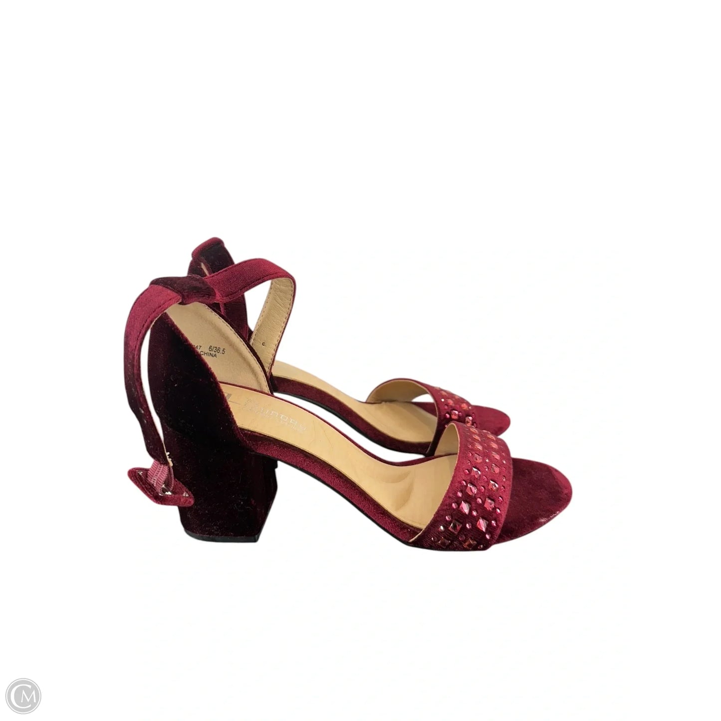 Shoes Heels Block By Clothes Mentor In Maroon, Size: 6