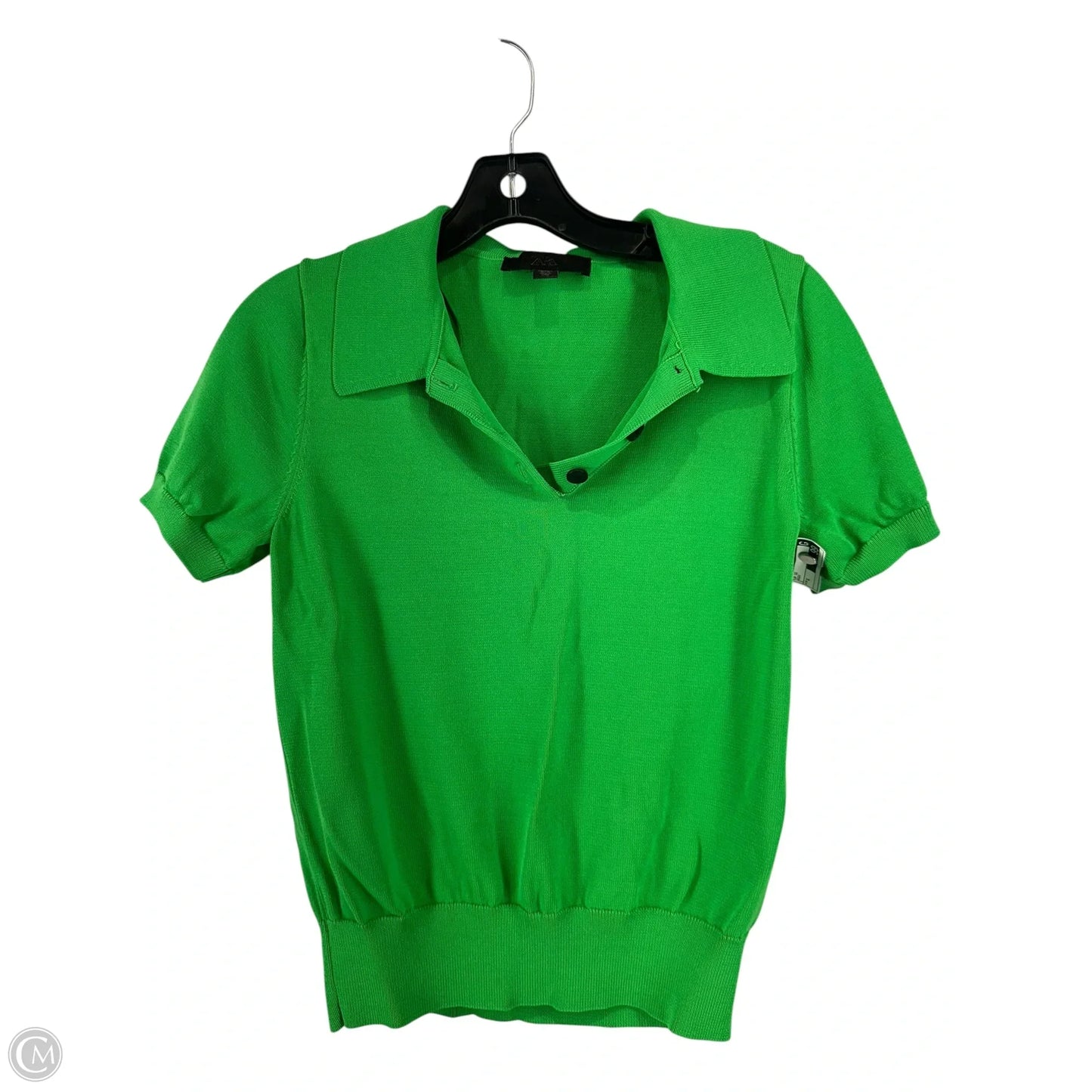 Top Short Sleeve By Zara In Green, Size: S