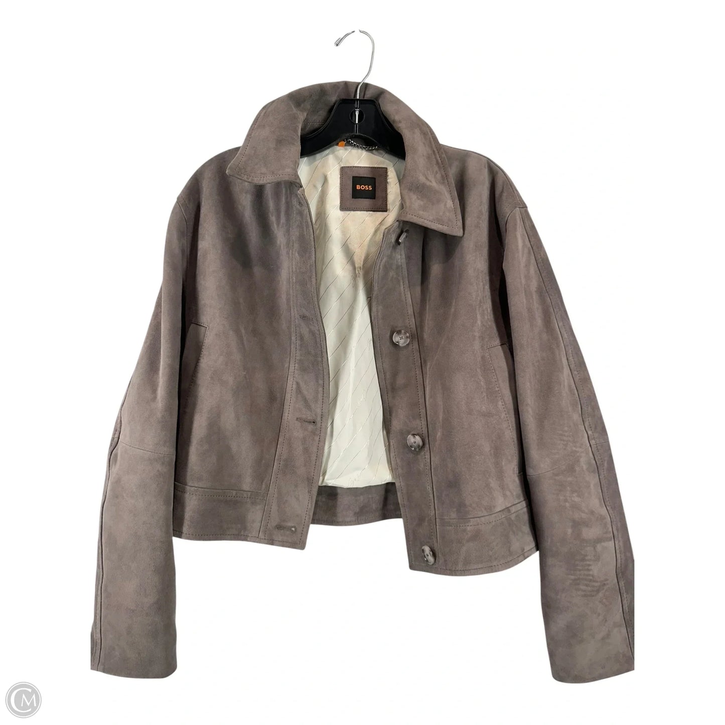 Jacket Leather By Clothes Mentor In Purple, Size: 4