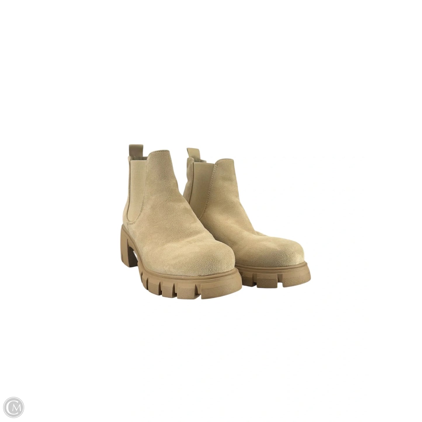 Boots Ankle Heels By Soda In Beige, Size: 8