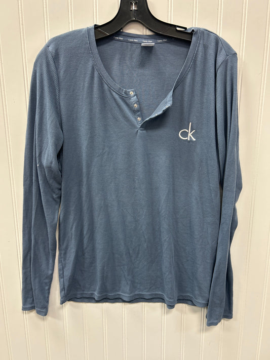 Top Ls By Calvin Klein In Blue, Size:M