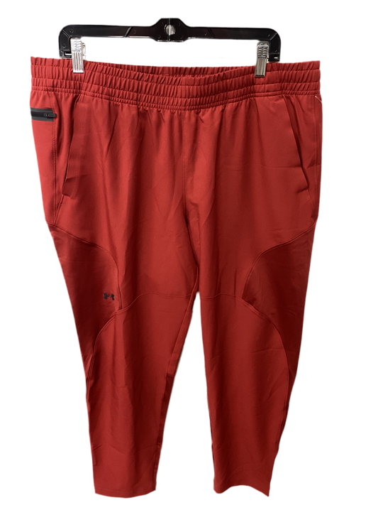Athletic Pants By Under Armour In Red, Size:Xl