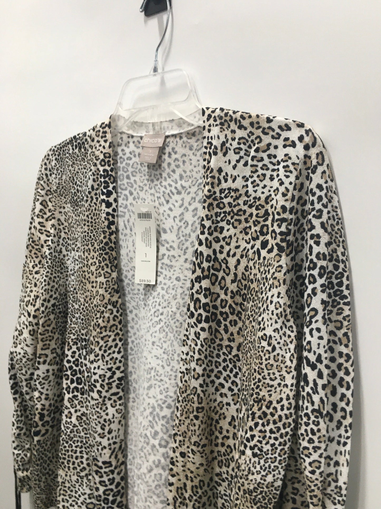 Animal Print Cardigan Chicos, Size M