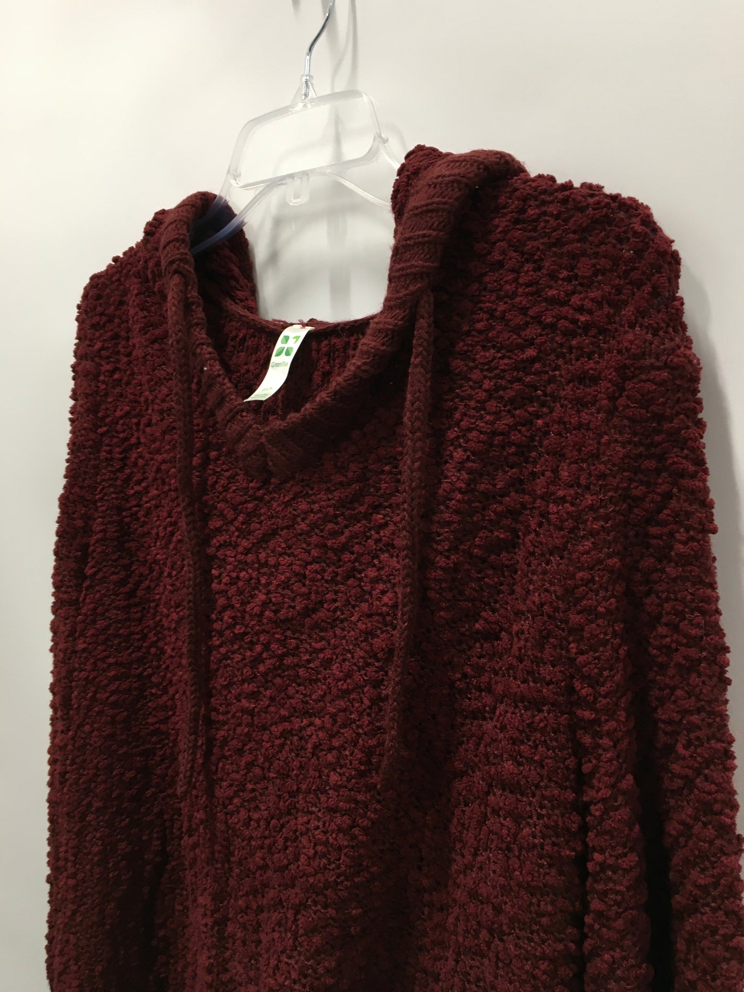 Maroon Sweatshirt Hoodie Green Tea, Size S