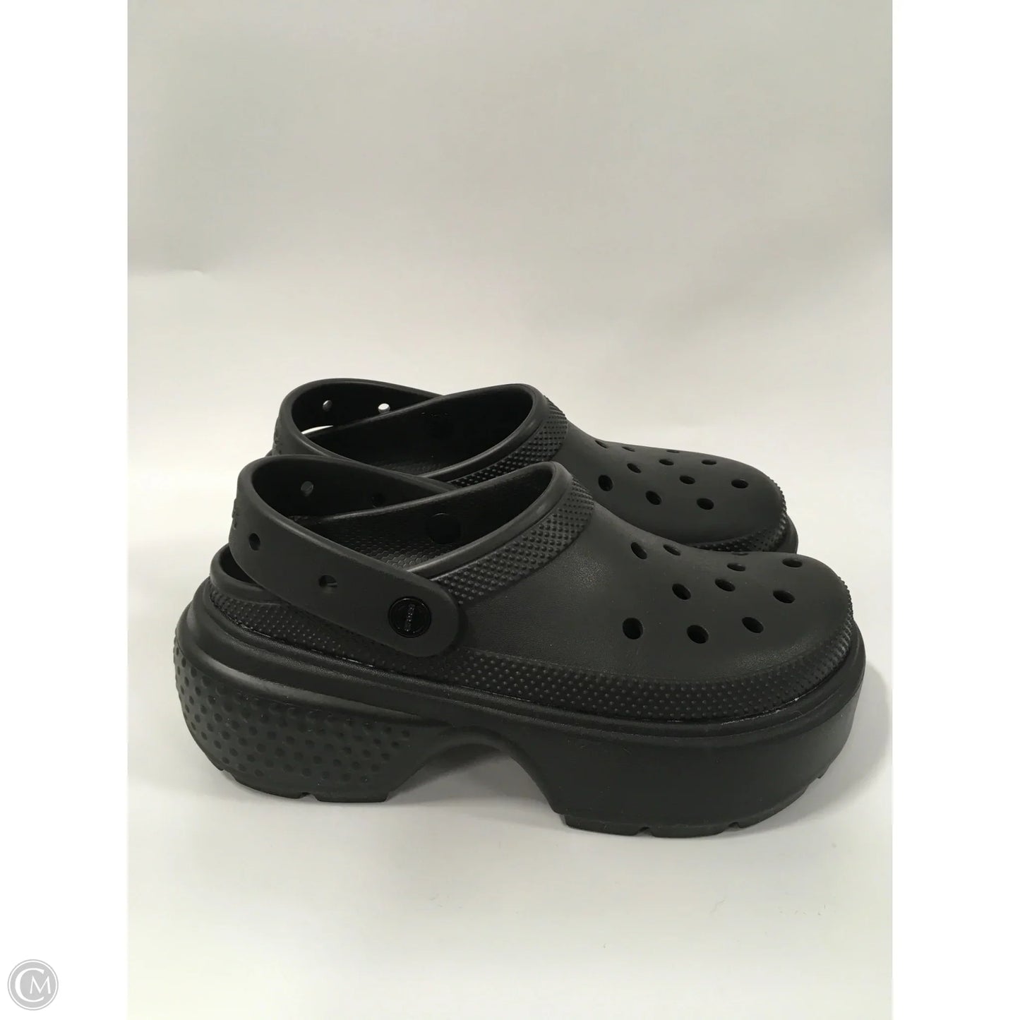 Shoes Heels Platform By Crocs In Black, Size: 10