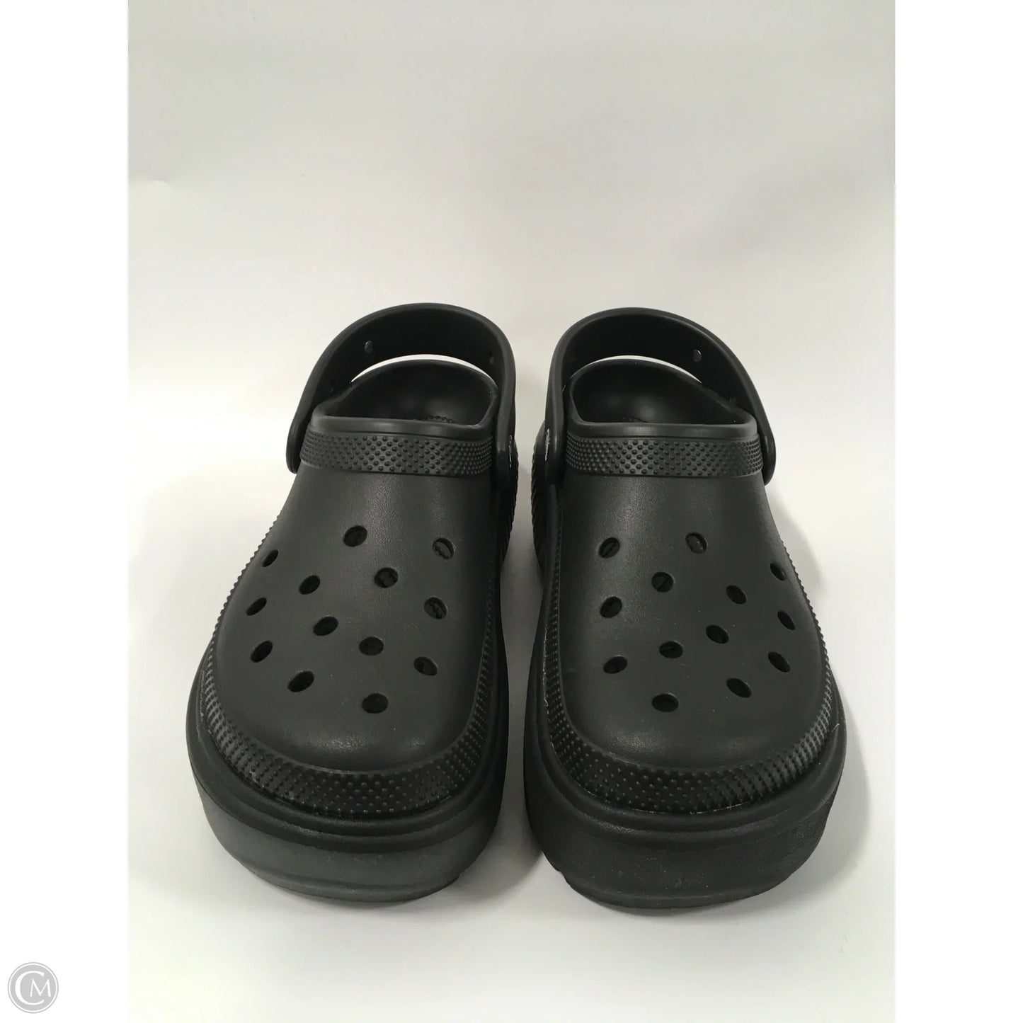 Shoes Heels Platform By Crocs In Black, Size: 10