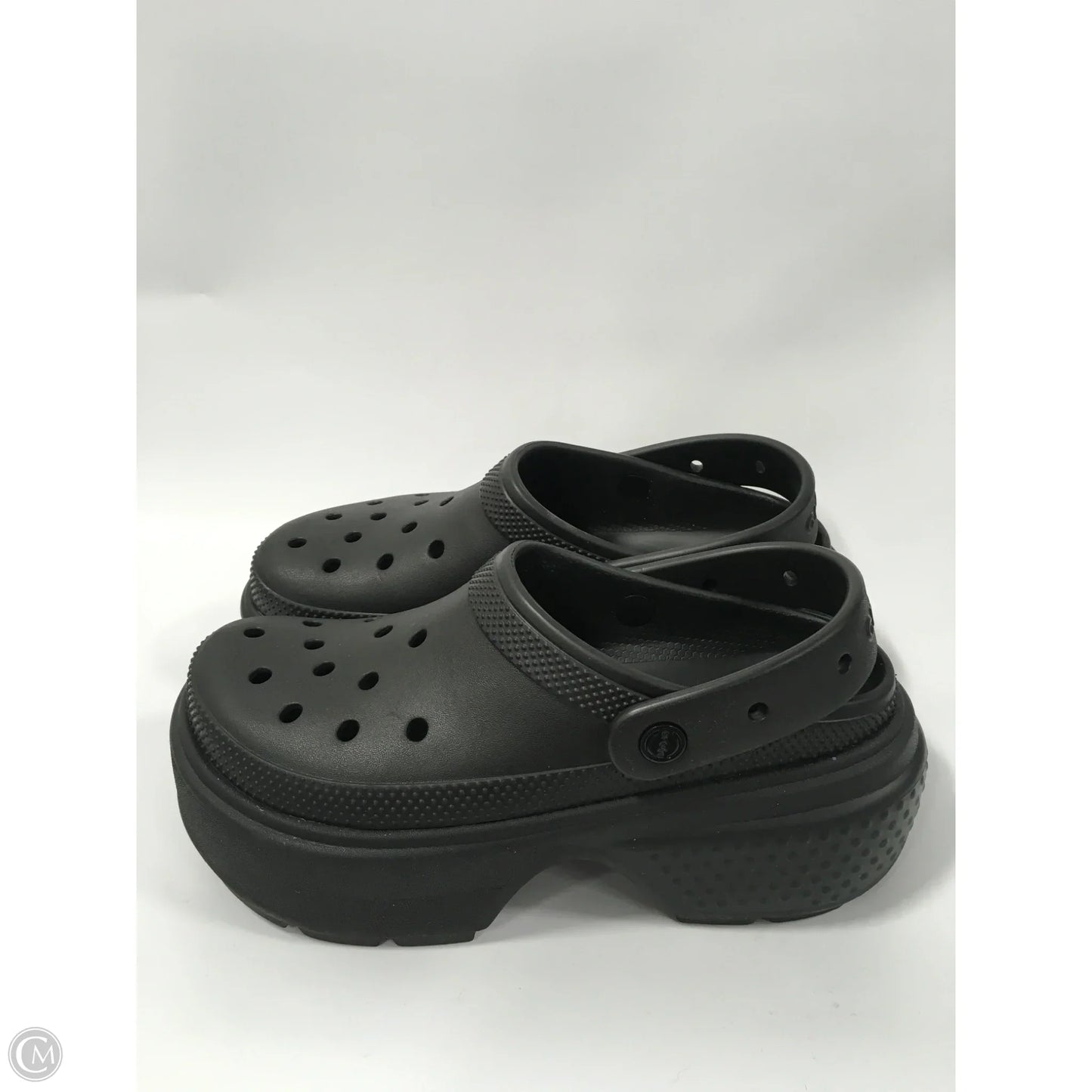 Shoes Heels Platform By Crocs In Black, Size: 10