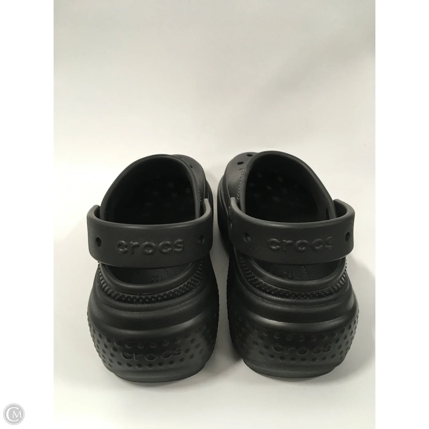Shoes Heels Platform By Crocs In Black, Size: 10