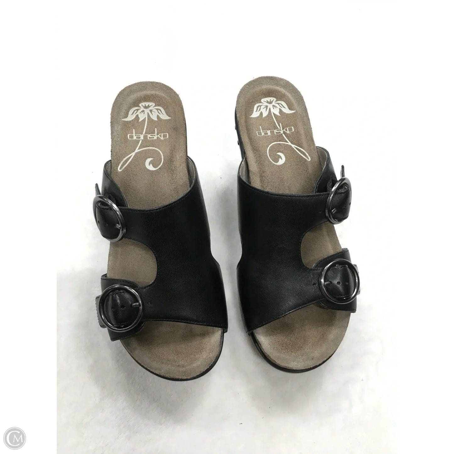 Sandals Heels Wedge By Dansko In Black, Size: 6