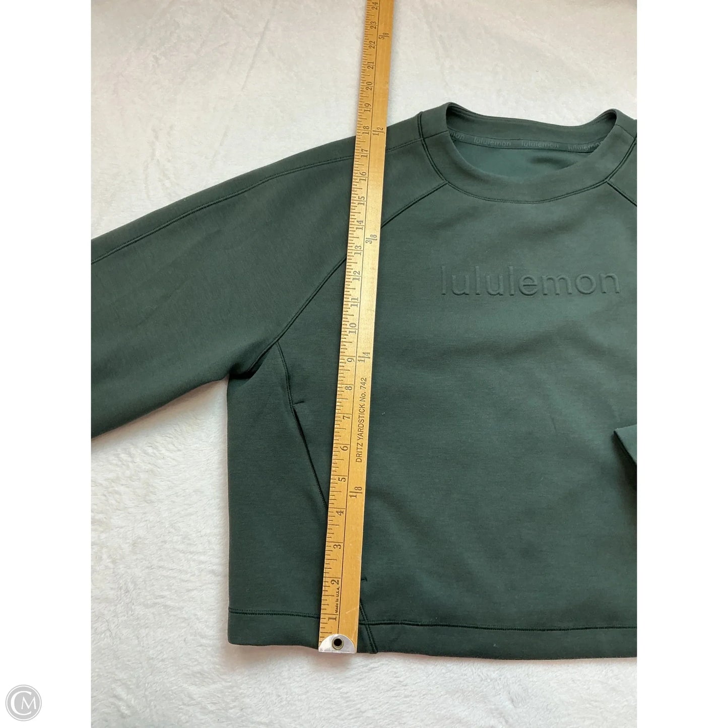 Athletic Sweatshirt Crewneck By Lululemon In Green, Size: M
