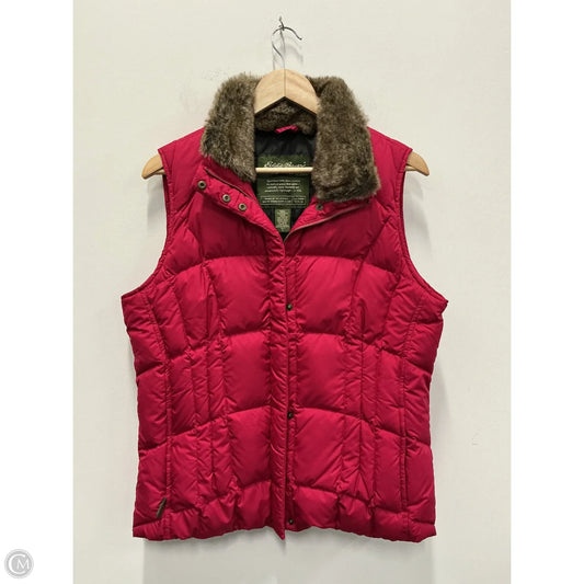 Vest Puffer & Quilted By Eddie Bauer In Pink, Size: L
