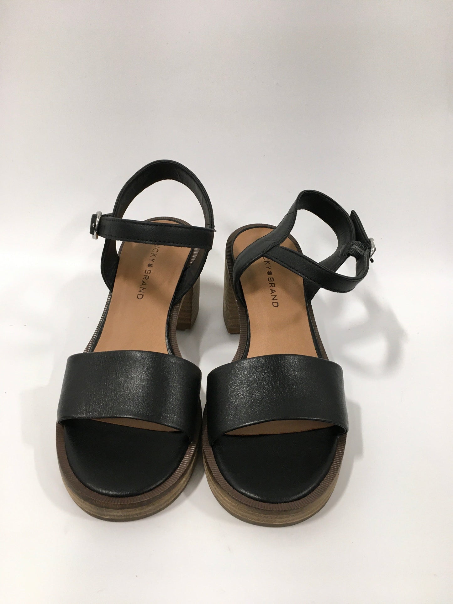 Black Shoes Heels Block Lucky Brand, Size 7