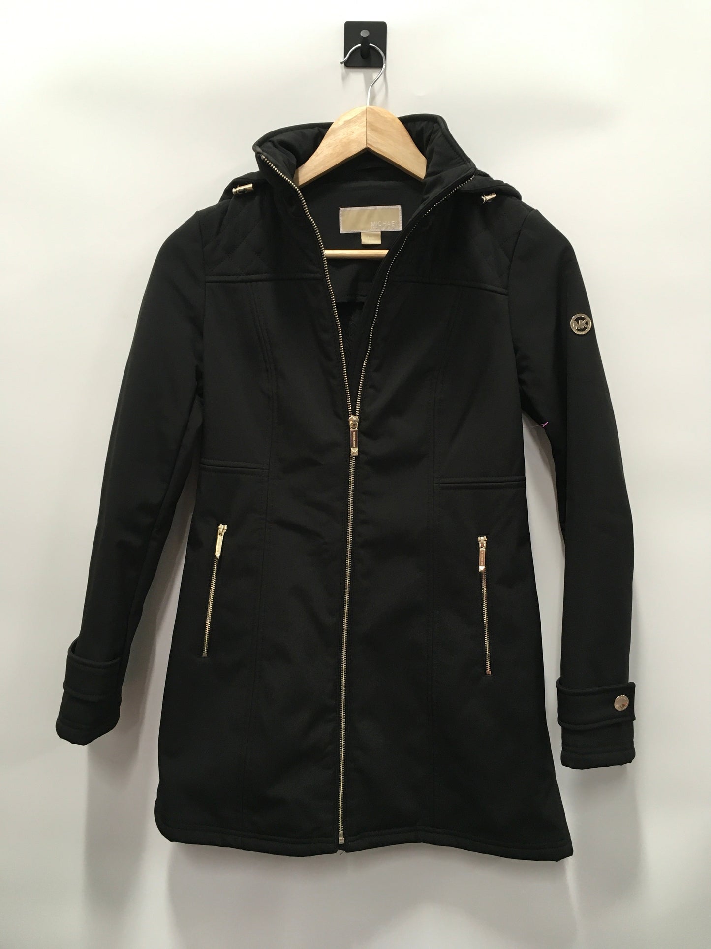 Black Coat Puffer & Quilted Michael By Michael Kors, Size Petite   Xs