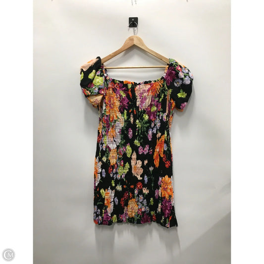 Dress Casual Short By H&m In Floral Print, Size: Xl