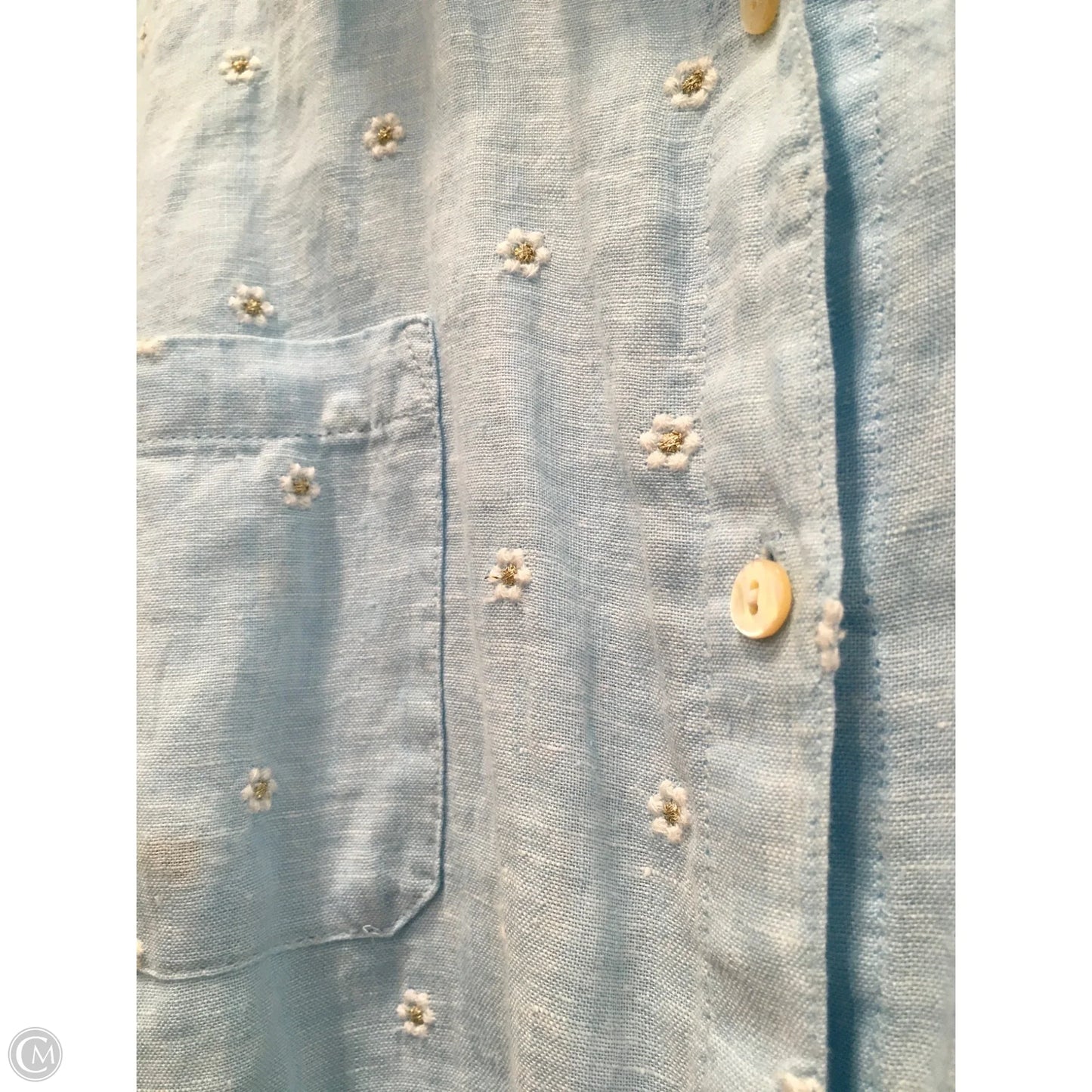 Top Long Sleeve Designer By Lilly Pulitzer In Blue, Size: L