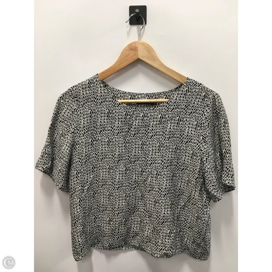 Top Short Sleeve Designer By Kate Spade In Black & White, Size: S