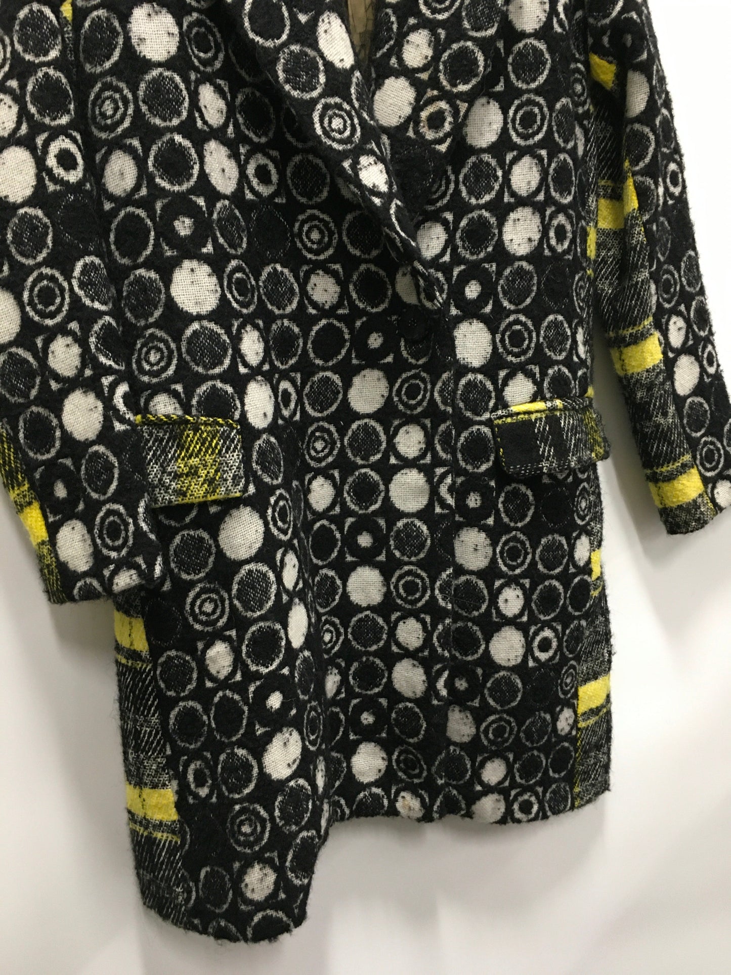 Black White Coat Wool Desigual, Size L