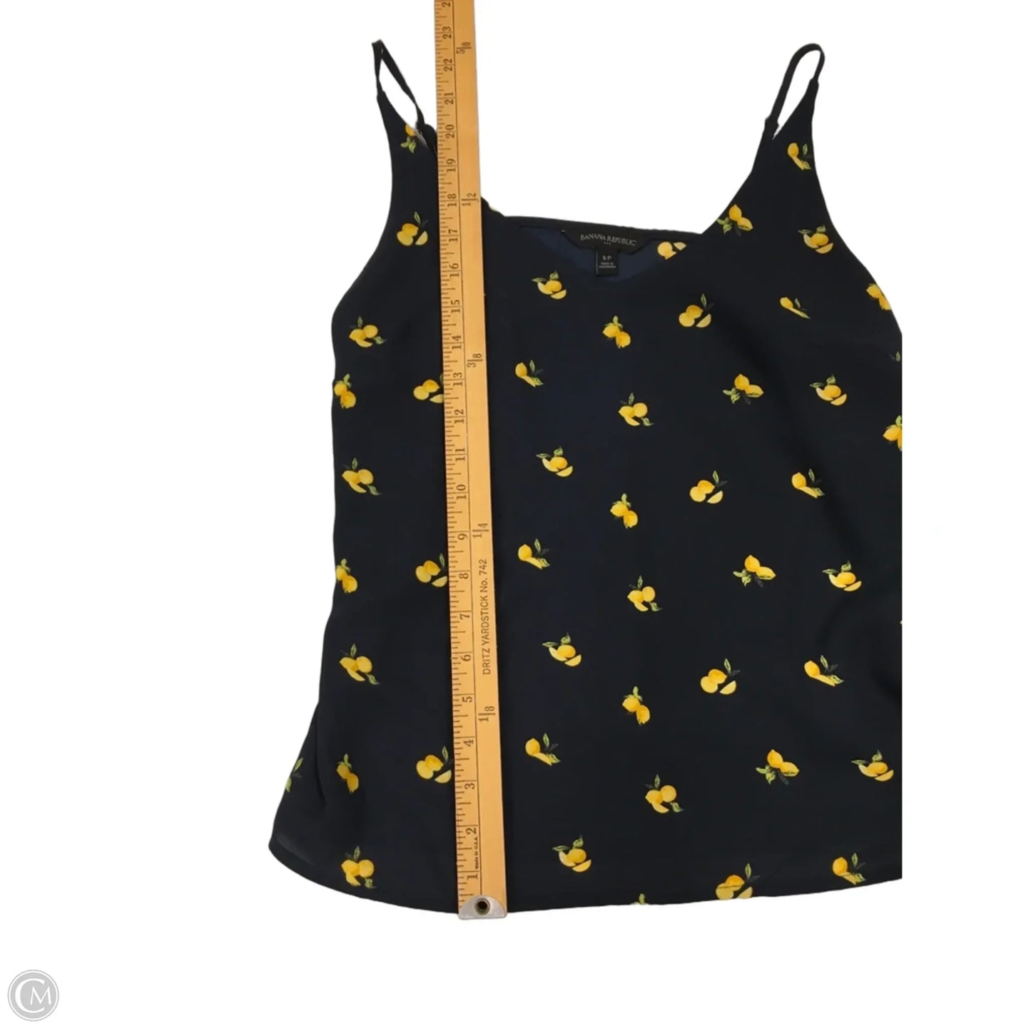 Top Sleeveless By Banana Republic In Blue & Yellow, Size: Sp