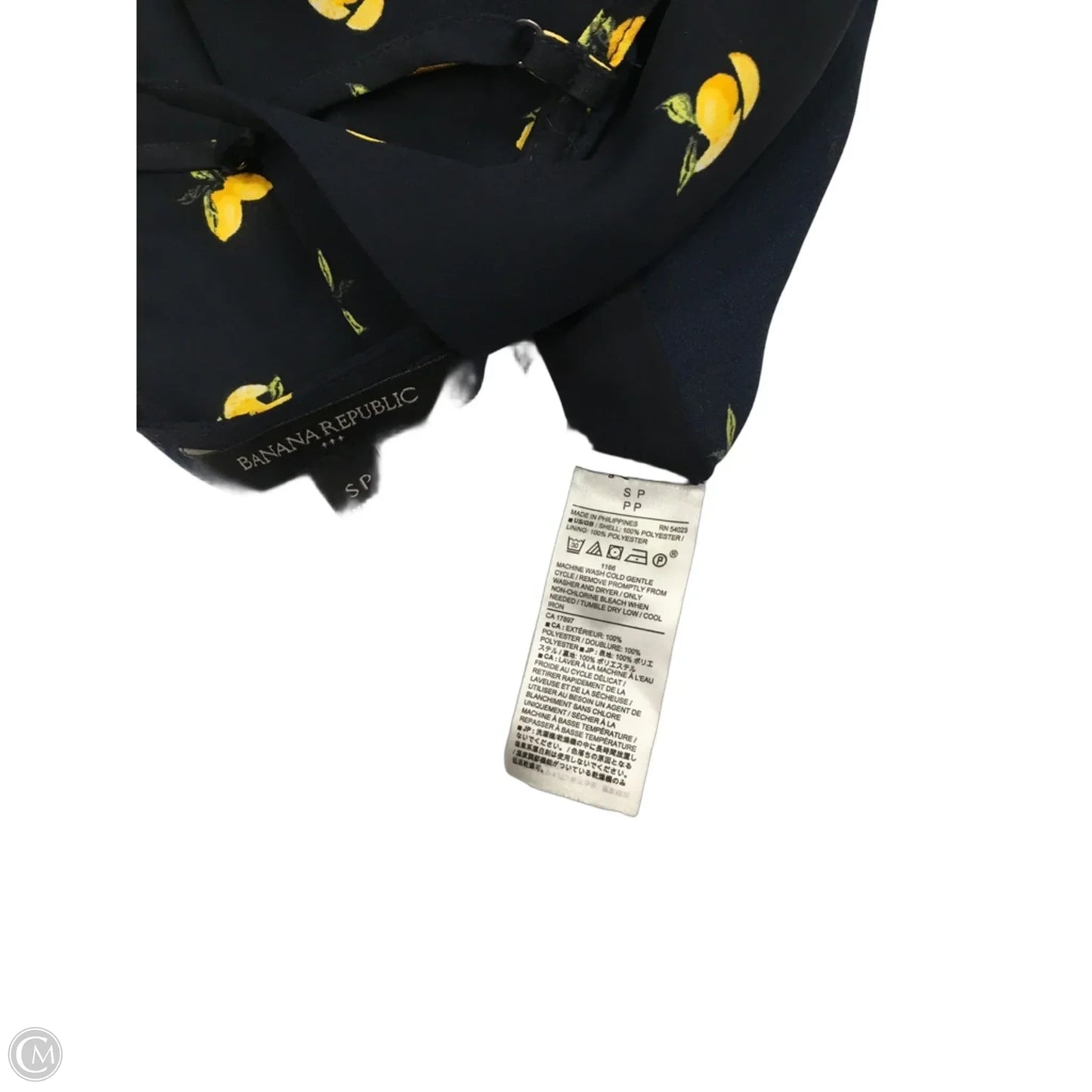 Top Sleeveless By Banana Republic In Blue & Yellow, Size: Sp