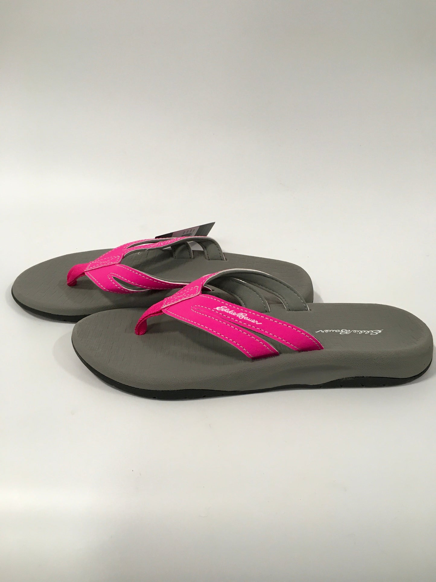 Grey & Pink Sandals Flip Flops Eddie Bauer, Size 7