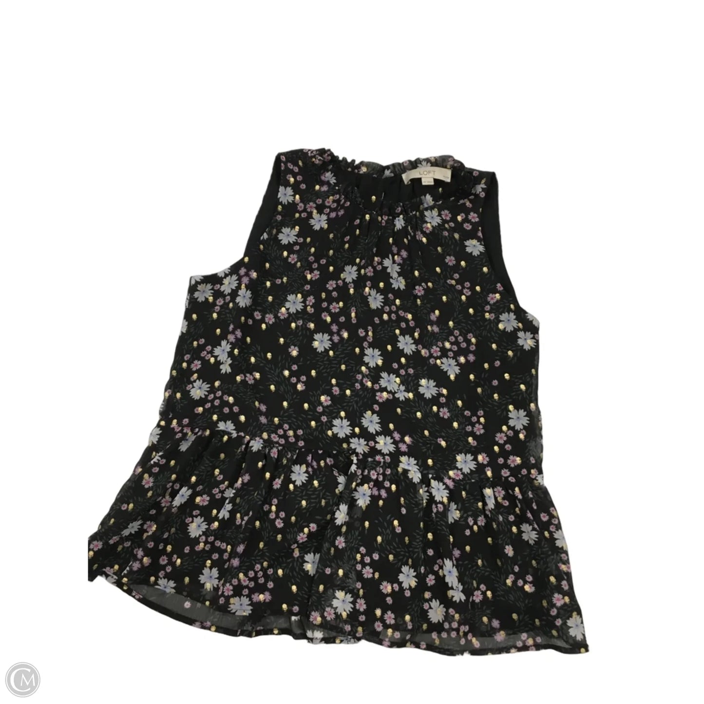 Top Sleeveless By Loft In Floral Print, Size: Mp