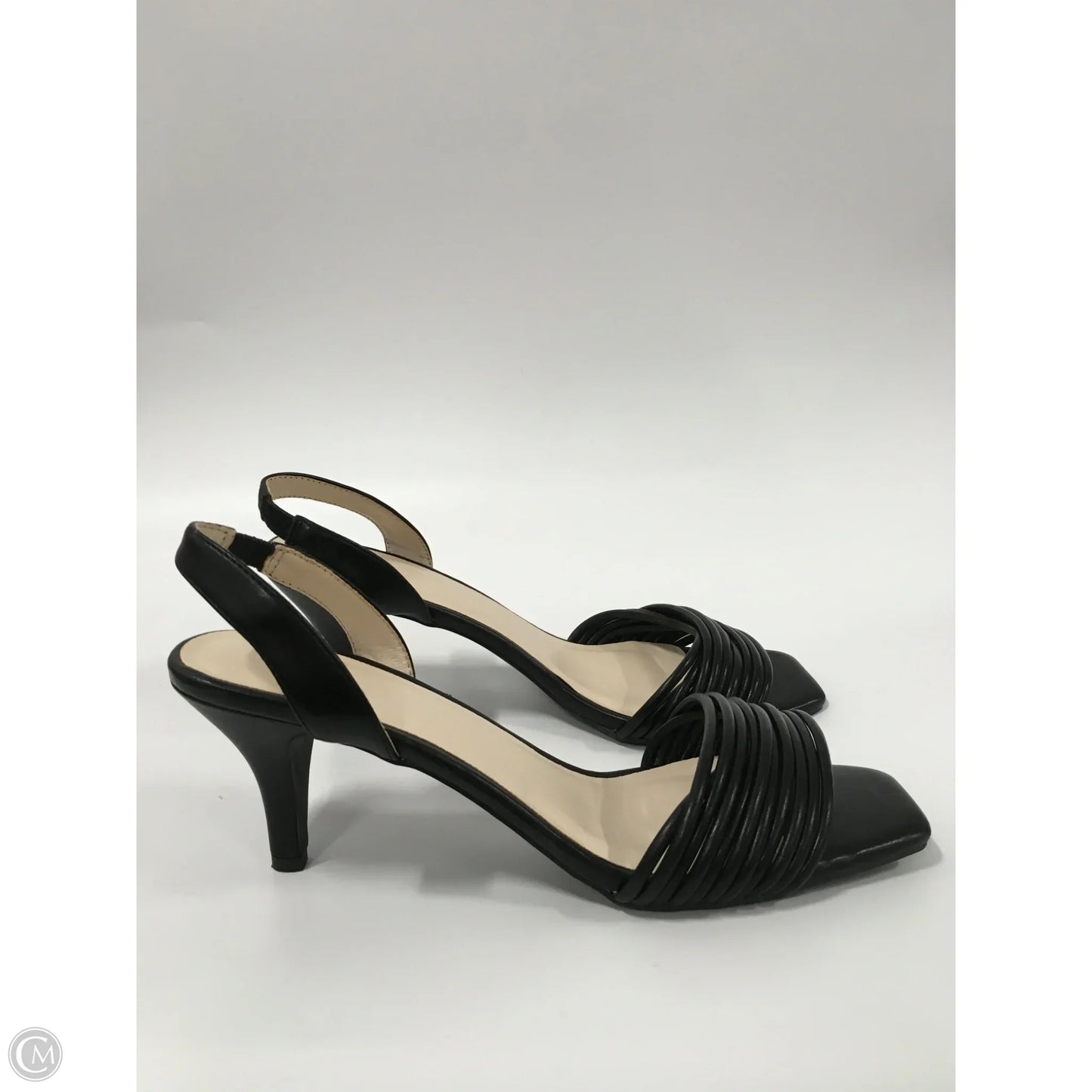 Sandals Heels Kitten By Halston In Black, Size: 8.5