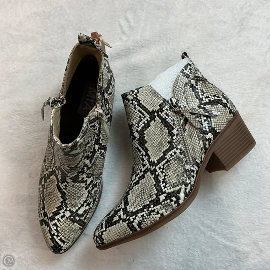 Boots Ankle Heels By Mia In Snakeskin Print, Size: 8.5
