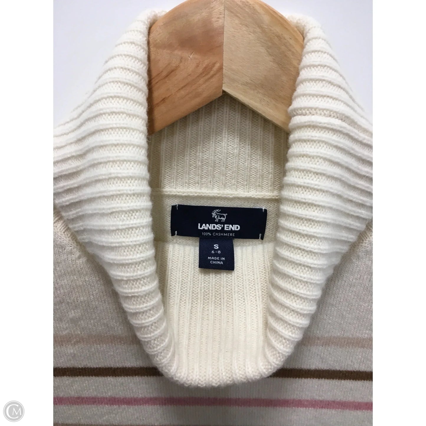 Sweater Cashmere By Lands End In Cream, Size: S
