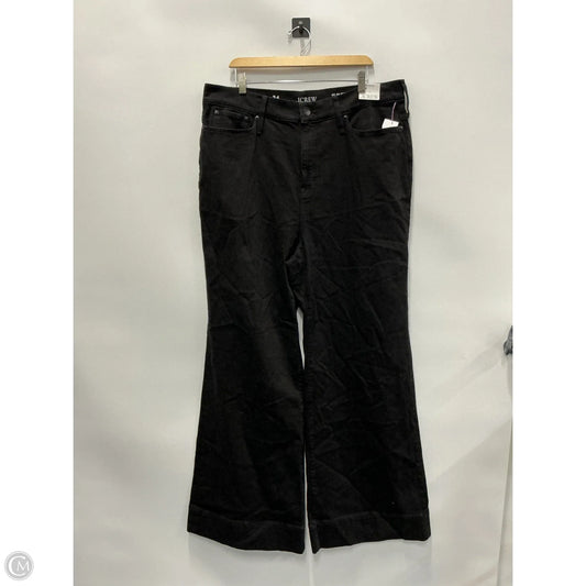 Pants Wide Leg By J. Crew In Black Denim, Size: 12