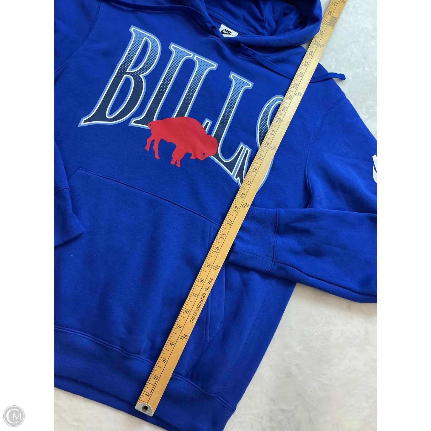 Athletic Sweatshirt Hoodie By Nike In Blue, Size: S