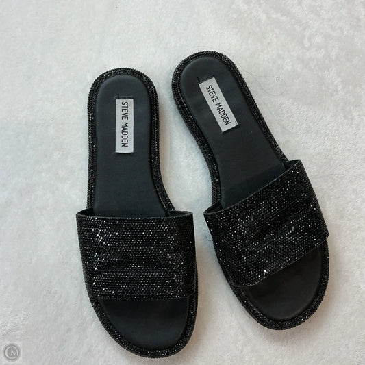 Sandals Flats By Steve Madden In Black, Size: 8