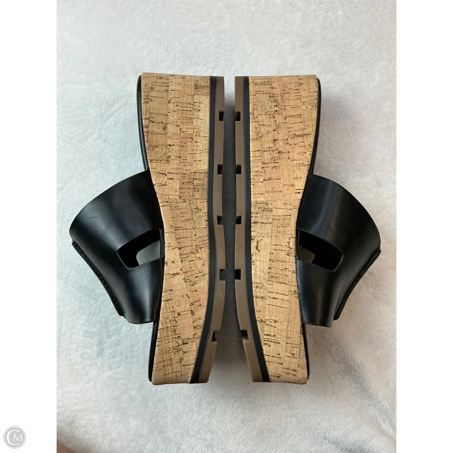 Sandals Heels Platform By Tommy Hilfiger In Black, Size: 8.5