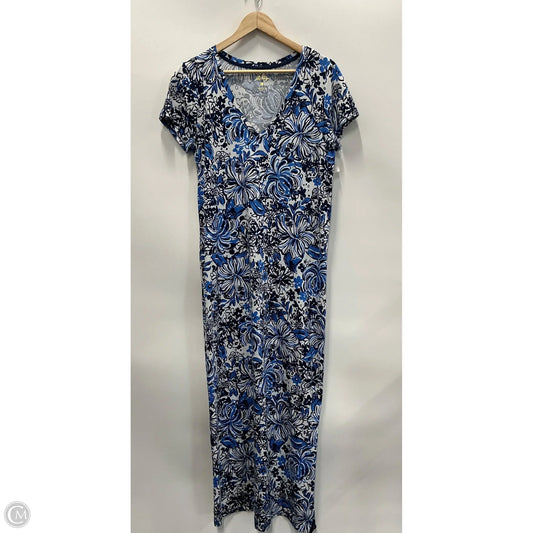 Dress Designer By Lilly Pulitzer In Blue & White, Size: L