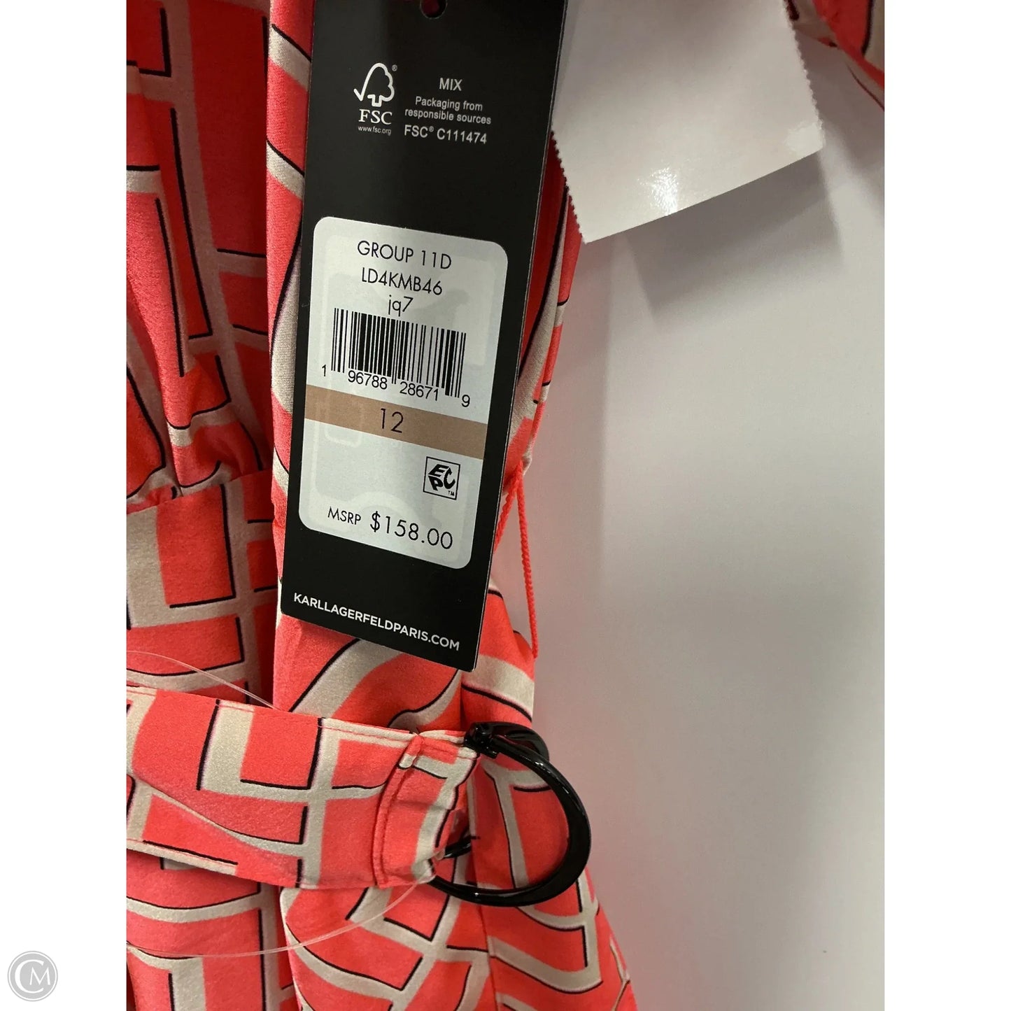 Dress Designer By Karl Lagerfeld In Pink, Size: 12