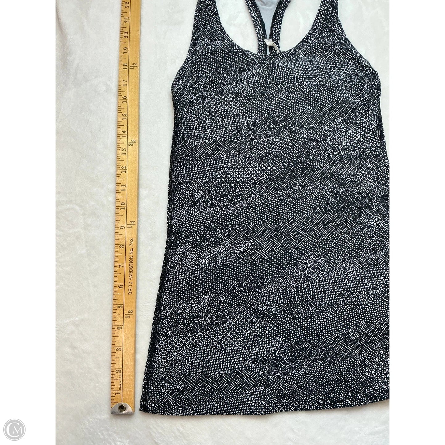 Athletic Tank Top By Lululemon In Black & Grey, Size: L