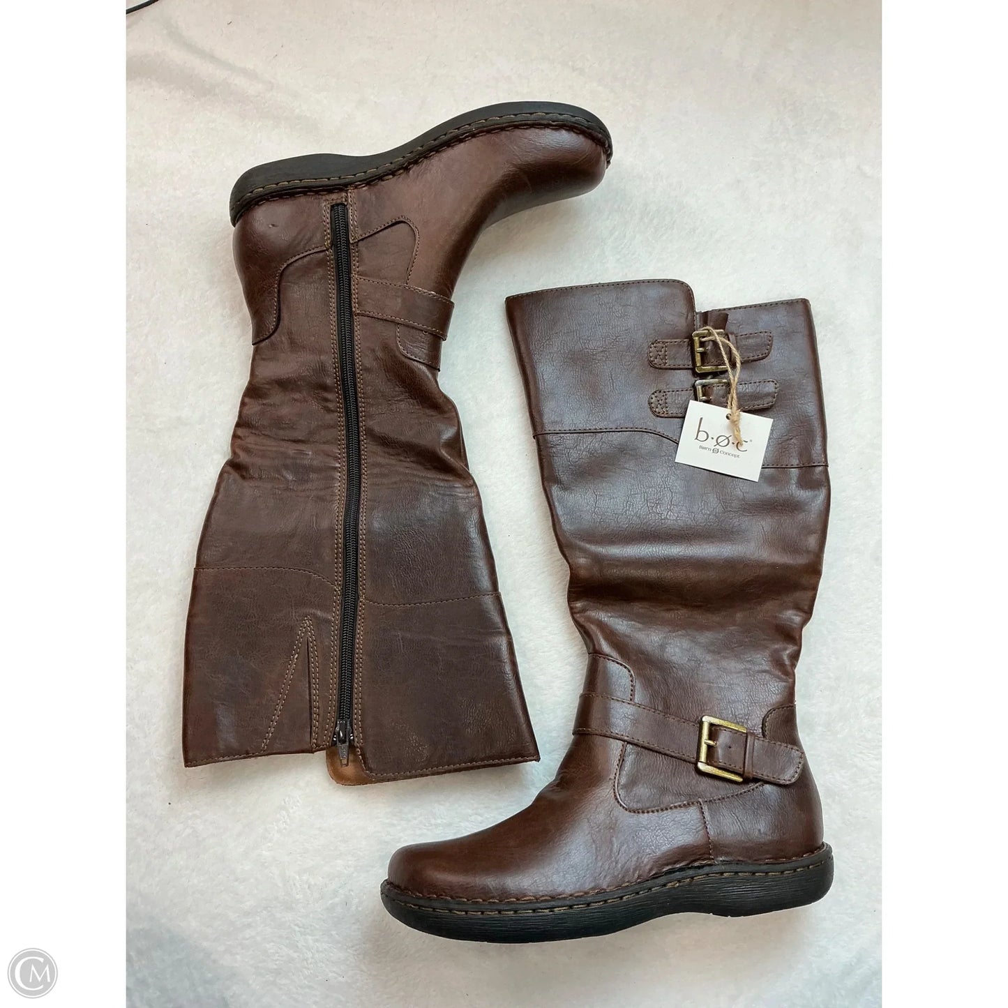 Boots Mid-calf Flats By Boc In Brown, Size: 8