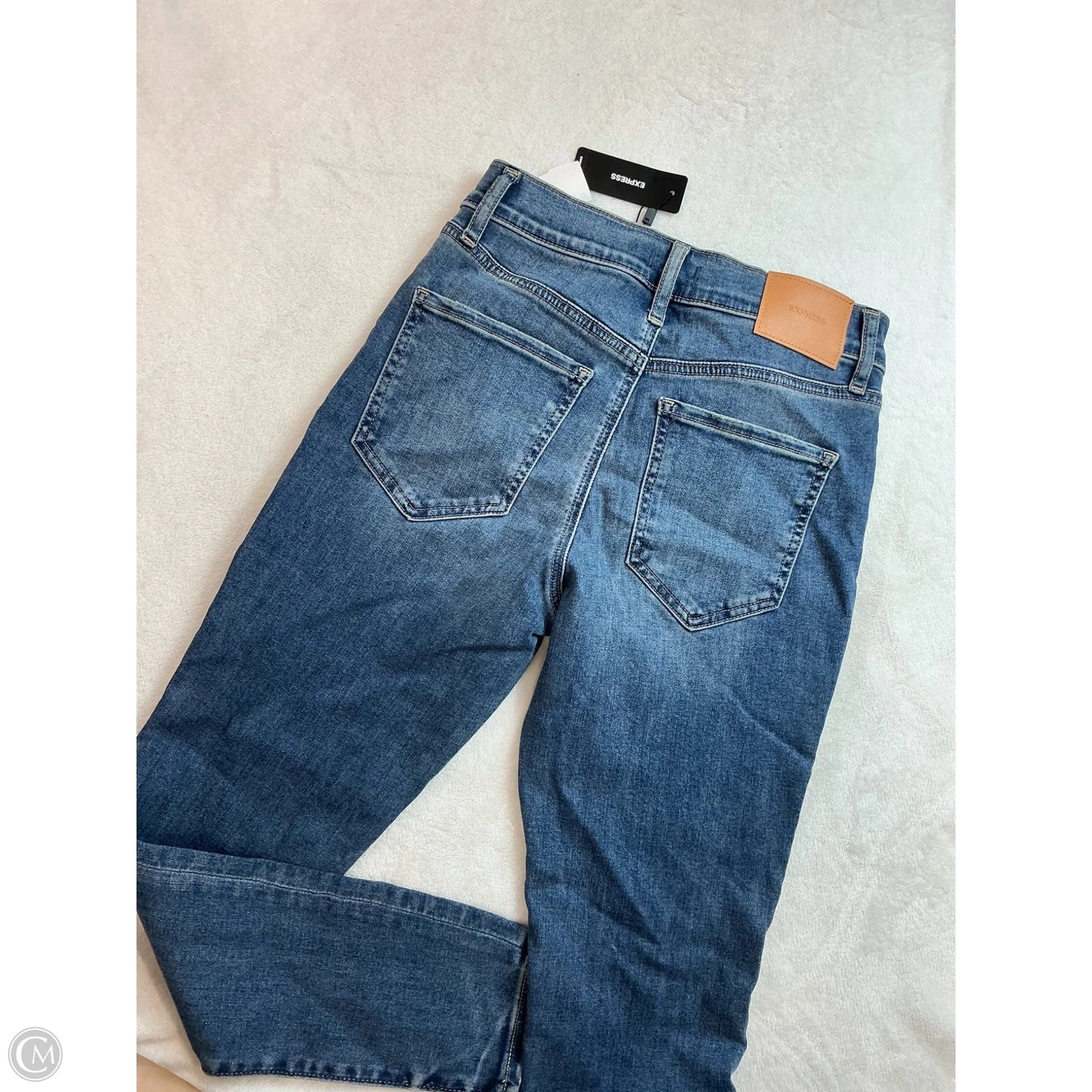 Jeans Skinny By Express In Blue Denim, Size: 4