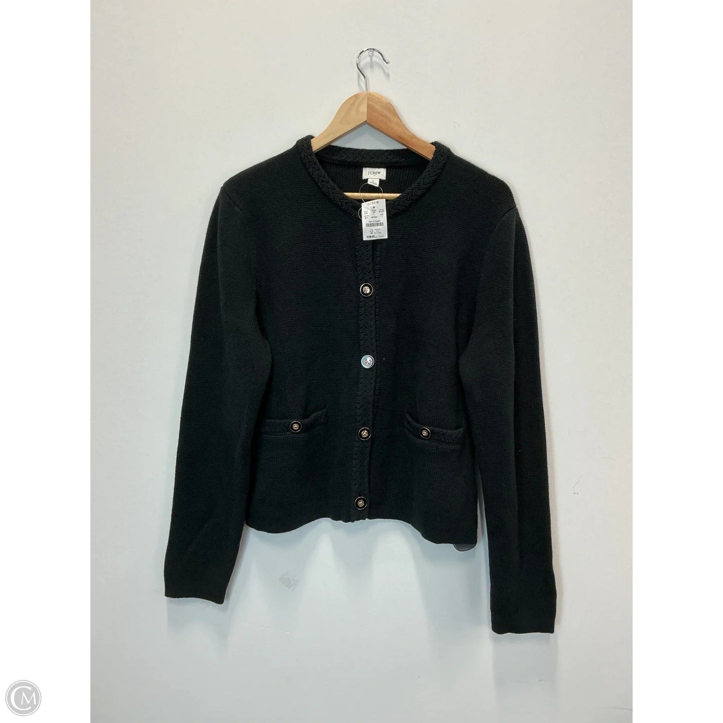 Sweater Cardigan By J. Crew In Black, Size: L