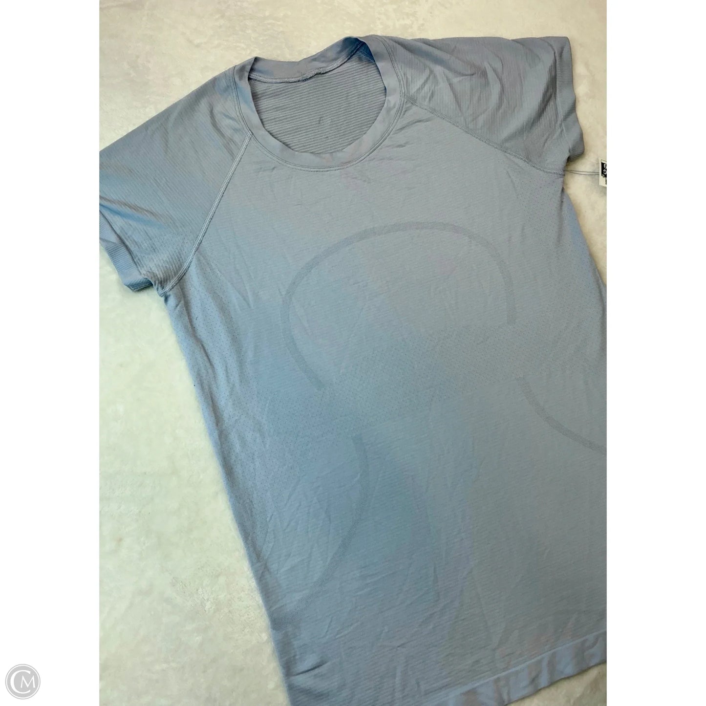 Athletic Top Short Sleeve By Lululemon In Blue, Size: 10